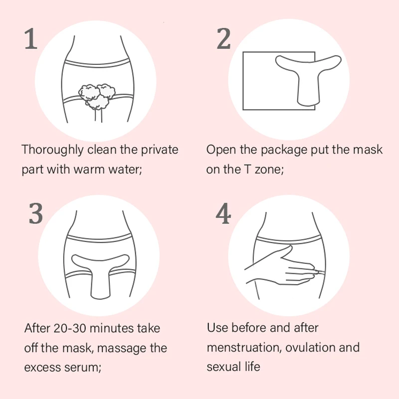 5 Pcs T Mask Feminine Yoni Detox Health Care Mask Private Parts Whitening Vulva Nourishment Clean Eliminates Odor Antibacterial