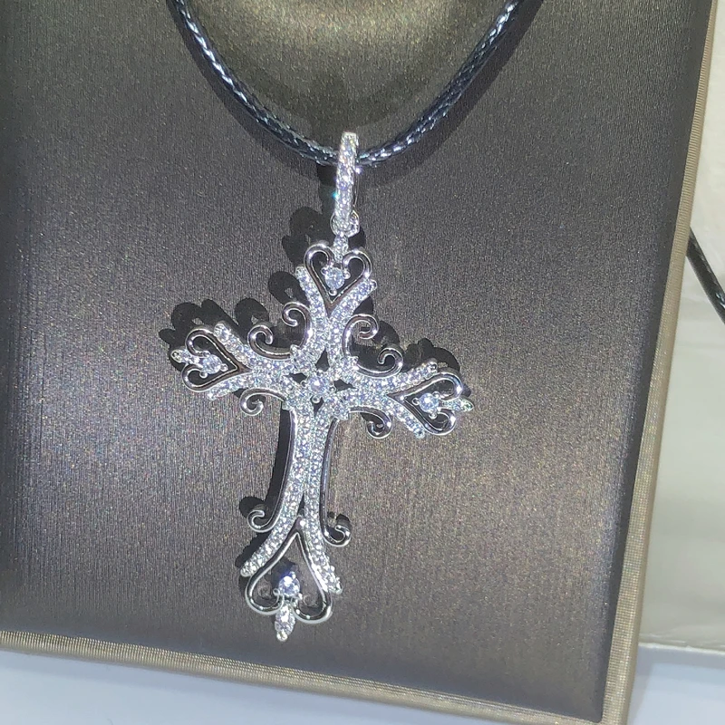 Collier pendentif croix de style sombre gothique pour hommes et femmes, bijoux en argent 925, rock, punk, gothique, mode, colliers de présidence,