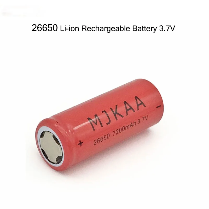 1PCS High Capacity 7200mAh 3.7V 26650 Rechargeable Li-ion Battery Baterias Bateria