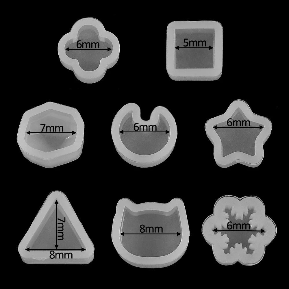 16pcs DIY Silicone Earring Mold Jewelry Pendant Epoxy Resin Casting Jewelry Making Finding Tools Craft Decoration Accessories