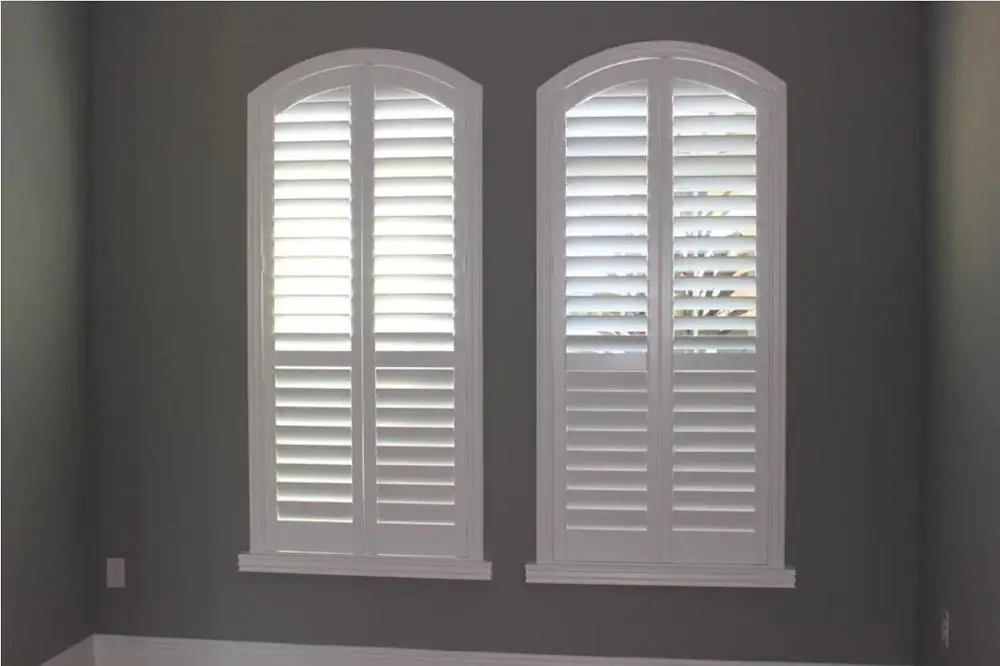 Custom Basswood Plantation Shutters Wooden Blinds Solid Wood Shutter Louvers PS226