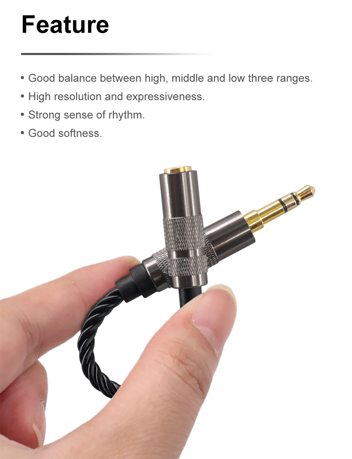 HiFi Balance Audio Cable 2.5mm to 3.5mm/2.5mm to 4.4mm/3.5 to 2.5mm/4.4 to 2.5mm/4.4 to 3.5mm Earphone Balanced Conversion Cable