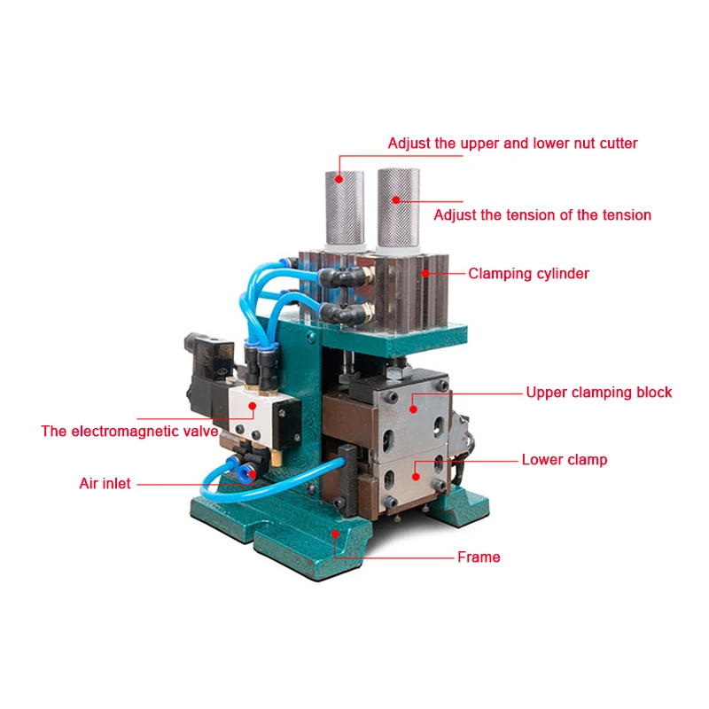 3F แนวตั้ง Core ตัดเครื่อง Pneumatic ตัดบิดขนาดเล็ก Sheath ลวดเครื่องปอกสายเคเบิ้ล