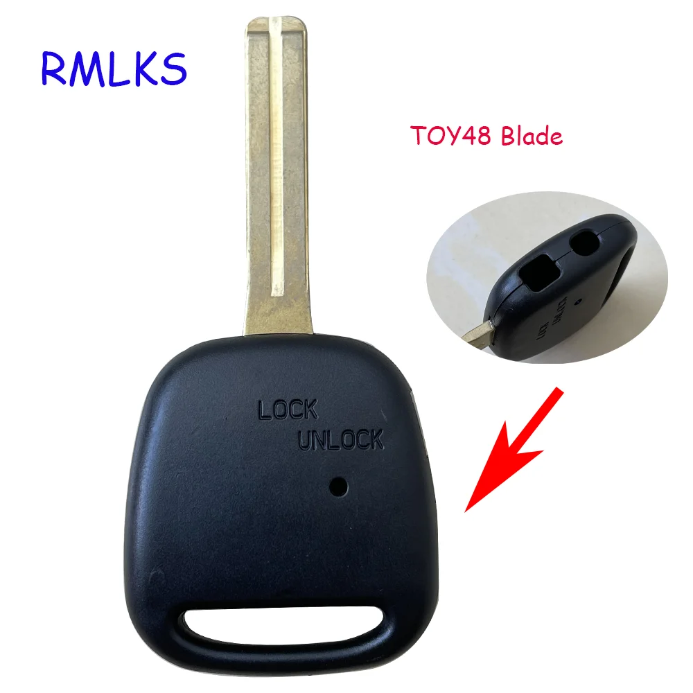 1 Side Button Hole on Housing Cover Remote Case Fob Car Blank Key Toy48 Short Blade For Toyota Replacement one Hole Key Shell