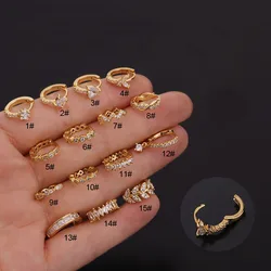 1PCS  Nose Hoop Nostril Ring Ear Helix Cartilage Tragus Earring Cartilage Tragus Hoop Earring Jewelry