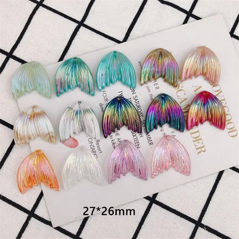 10pcs/lot new creative charms resin fish tail geometric connectors for diy fashion earrings hanging pendant jewelry accessories