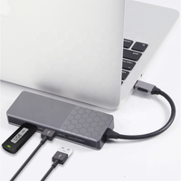 Multifunctional USB Hub with Type C connector 7 in 1 multi port Adapter USB 3.0 Ports Notebooks Pass Through Charging