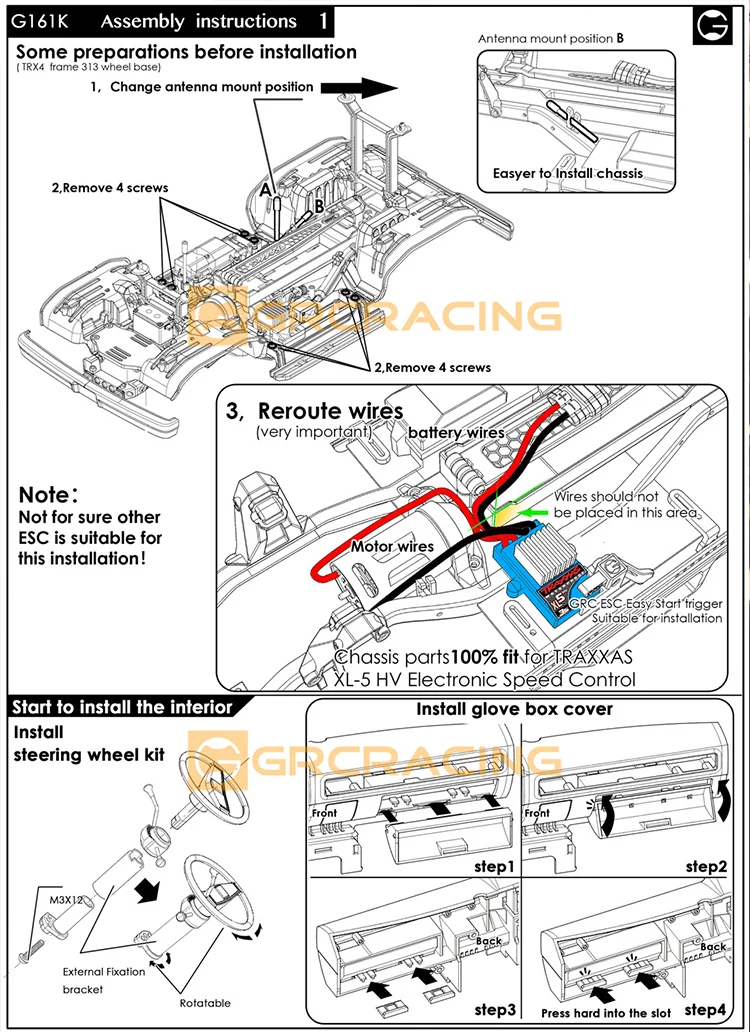 Für 1/10 Rc Auto Traxxas Trx4 K5 Innenraum Pioneer 1979 Simulation Mittelkonsole Sitz Modifikation Teile Grc G161kb – Detail 34