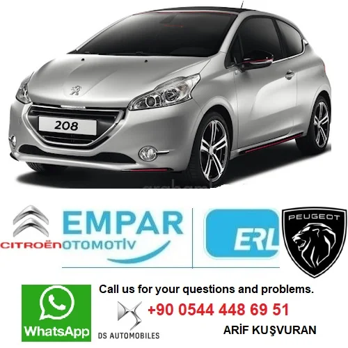 FRONT BUMPER FOG HEADLIGHT COVER (FOG FARSIZ) LEFT for PEUGEOT 208 2012- 9673857080