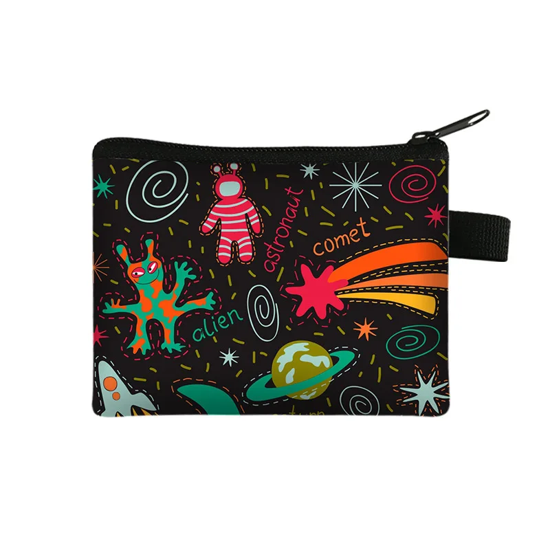 Portemonnee Mini Tas Nieuwe Ruimte Astronaut Kinderen Nul Portemonnee Student Draagbare Card Bag Coin Sleutel Opbergtas Polyester hand Tas