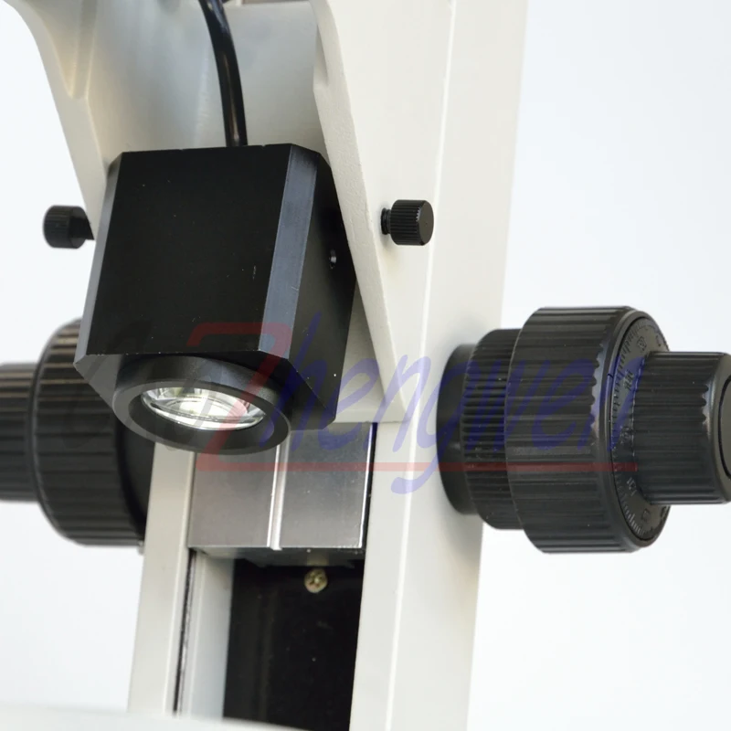 FYSCOPE Microscope Table Rack Stand with Top & Bottom LED Lights  with the Coarse/Fine Focusing Arm 76mm