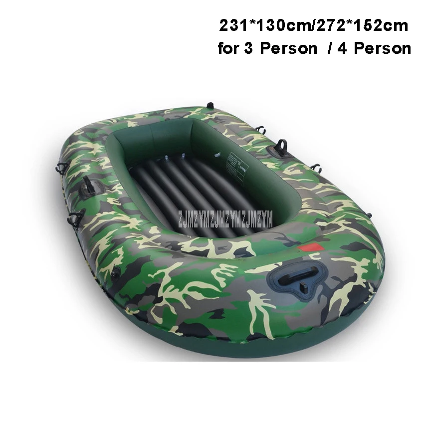 

3/4 Person PVC Inflatable Rowing Boat Max Load Weight 250/320KG Safety Rescue PVC Fishing Boat Set With Paddle Inflation Pump