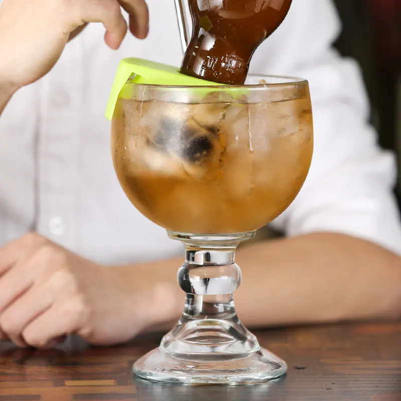 Creative Cocktail Glass with Buckle Goblet Beer Cup Whisky Ice Cream Cold Drink Juick Drinkware Cup Household Bar Large Capacity