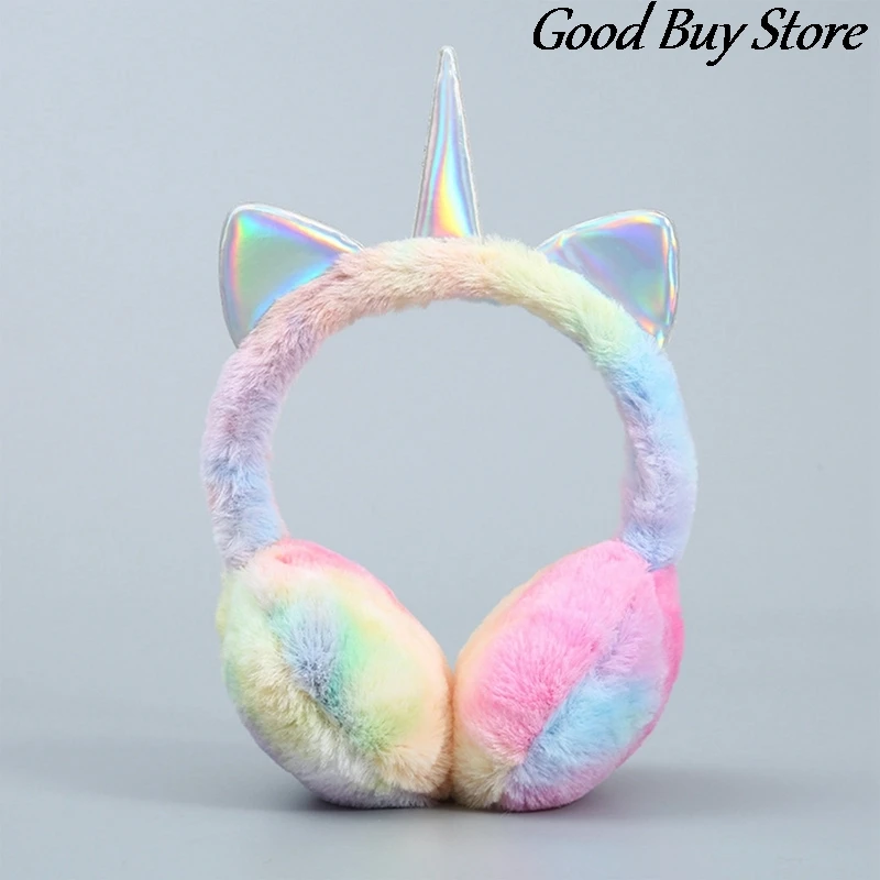 Animal Headphones Warmer Children Sequins Unicorn Fur Earmuffs Popular Plush Earflap Kids Ears Cover Lovely Headwear Soft Warm