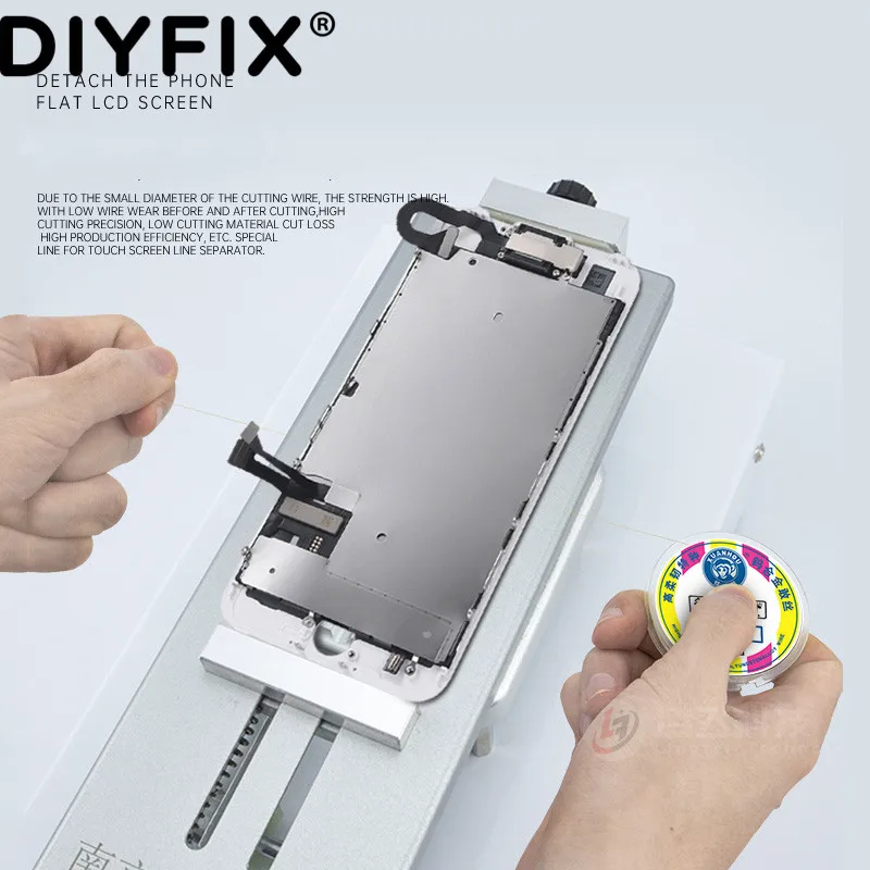 XUAN HOU 0.035/0.04/0.05/0.06/0.08MM * 100M złoty drut do ekranu LCD telefonu ekran dotykowy linia cięcia Separator Separator Repair Tool