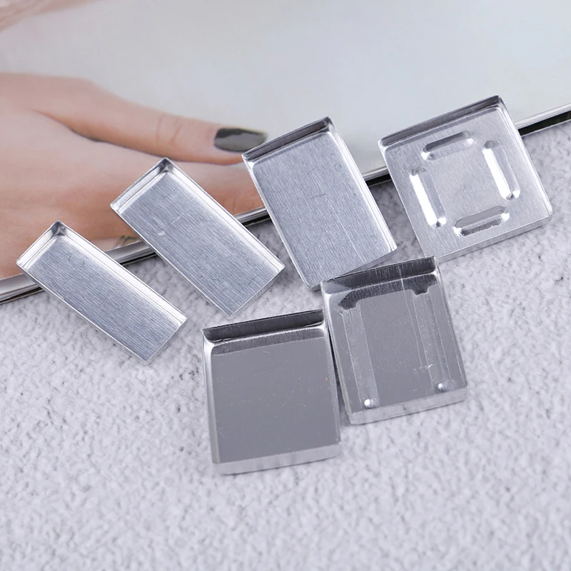 10Pcs DIY Aluminum Square Empty Eyeshadow Pans Powder Storage Case Cosmetic Tools 6 Sizes Makeup Pigment Palette