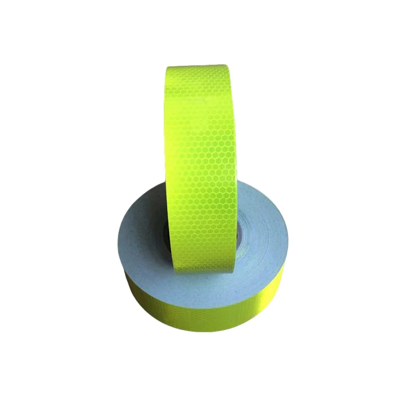 Self-adhesive Reflective Tape High Visibility Fluorescent Yellow Reflective Warning Tape For Van Car Traffic Sign