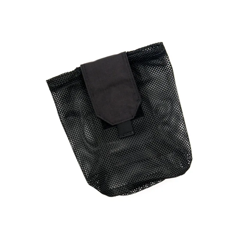 Tactical Mesh Recycling Bag EDC Mini Foldable Magazine Drop Dump Pouch ROLL-UP Molle Pouch Storage Bag