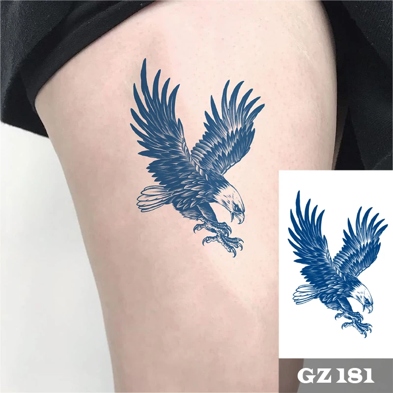 Premium Semi-Permanent Tattoos for Women Men Realistic and Long Lasting 1-2 Weeks,Eagle Temporary Tattoos Stickers