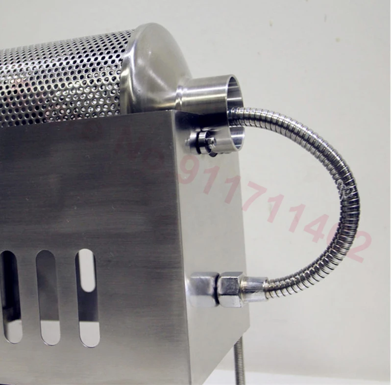 ขนาดเล็กเครื่องคั่วกาแฟในครัวเรือนแก๊สสแตนเลสเครื่องคั่วกาแฟ Coffee Bean Baker