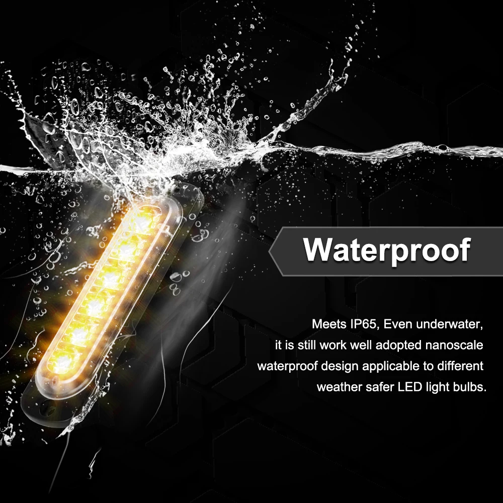 Waterproof IP65 Strobe Lights Police Constant Bright Warning Beacon 12 Flash With Synchronizer Emergency Led Lightbar