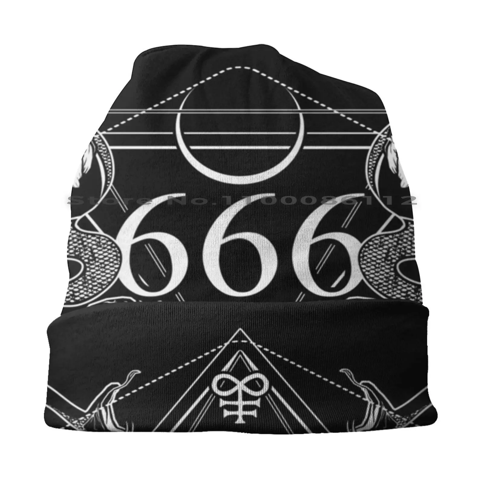 666 With Some Skulls , Serpents And Leviathan Cross Bucket Hat Sun Cap 666 Satanism Lucifer Leviathan Cross Lavey Skulls Death