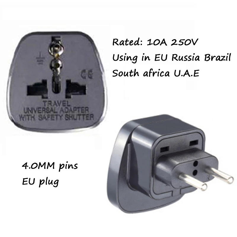 1 Stück Universal Amerika Europa Kr AU EU zu US UK USA Steckeradapter Südafrika Indien Adapter Italien Schweiz Reiseadapter – Detail 13