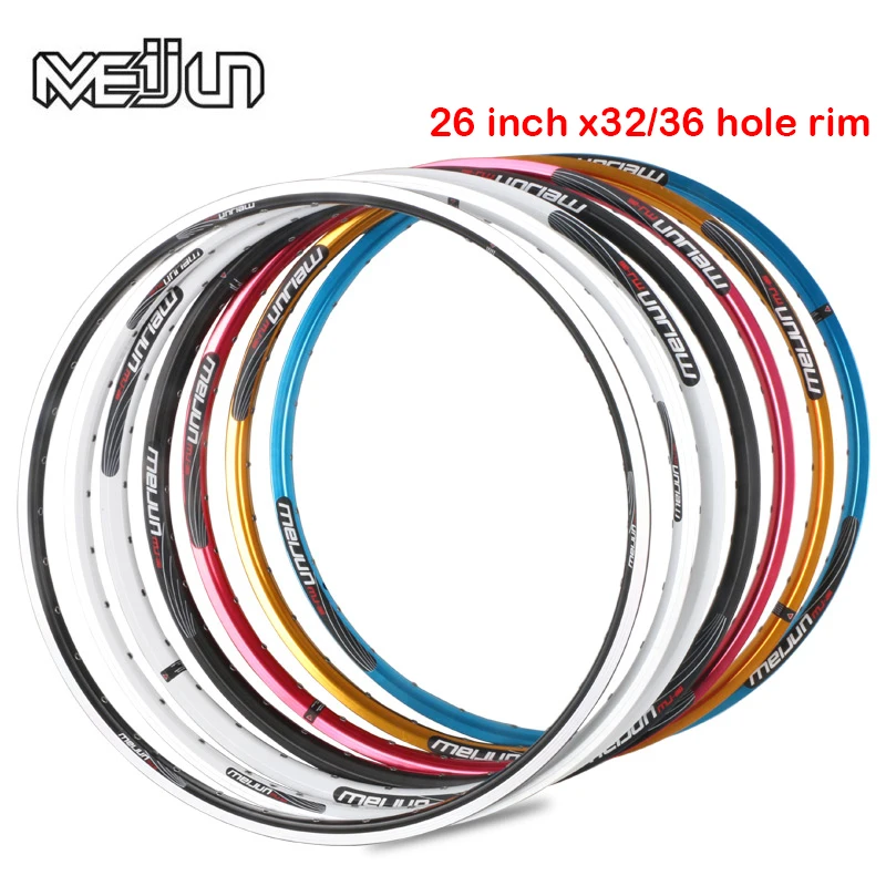 

MEIJUN mountain bike ring 26 inch double Aluminum Alloy V disc brake 32 hole 36 hole Bicycle double layer aluminum rim