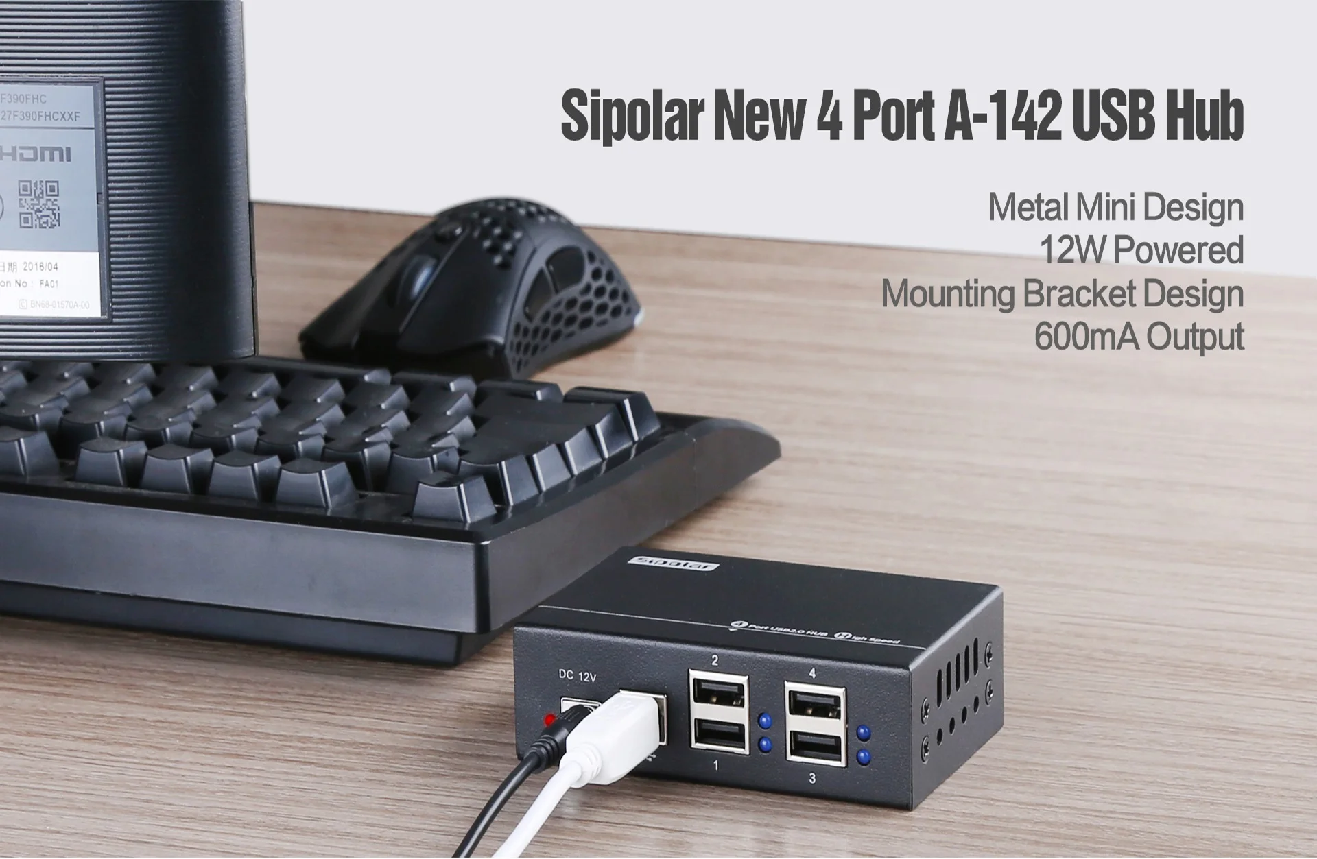 Imagem -06 - Sipolar Metal Usb 2.0 Hub de Alta Velocidade Portas Usb Divisor Adaptador Portátil Expansor Externo Doca Acessórios para Macbook Pro