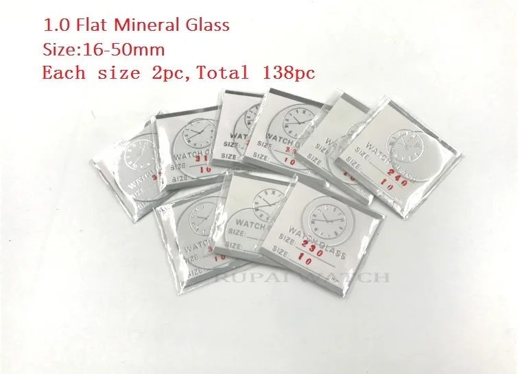 

Wholesale 138cs 1.0MM Thick Flat Mineral Watch Glass Select Size from 16mm to 50mm for Watchmakers and Watch Repair