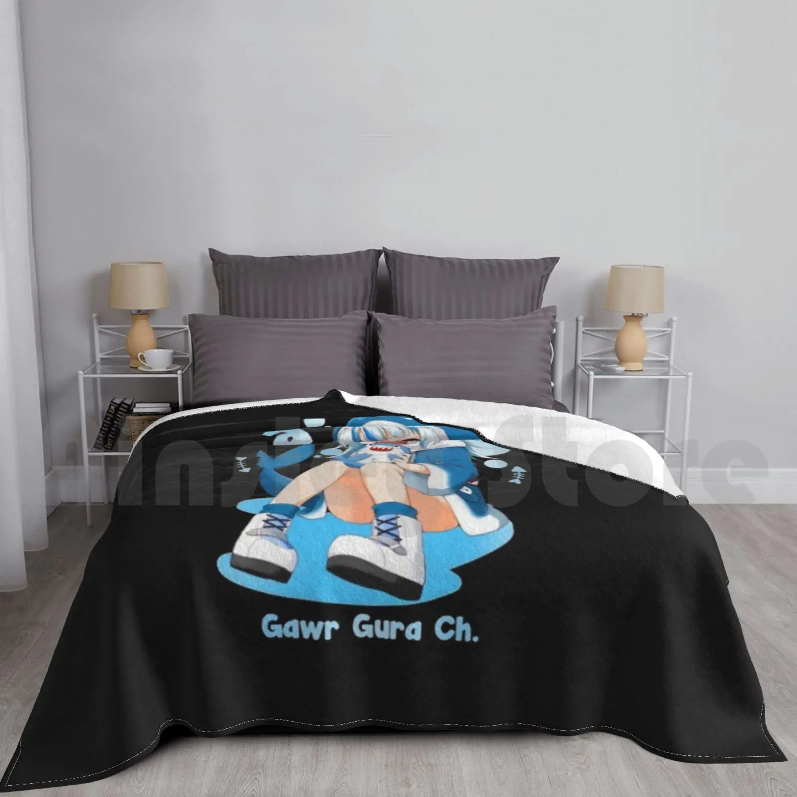 Gawr Gura Ch. Blanket Fashion Custom Hololive Gawr Gura Vtuber Anime Gawr Gura Gawrgura Eekum Bokum Holomyth Kiryu