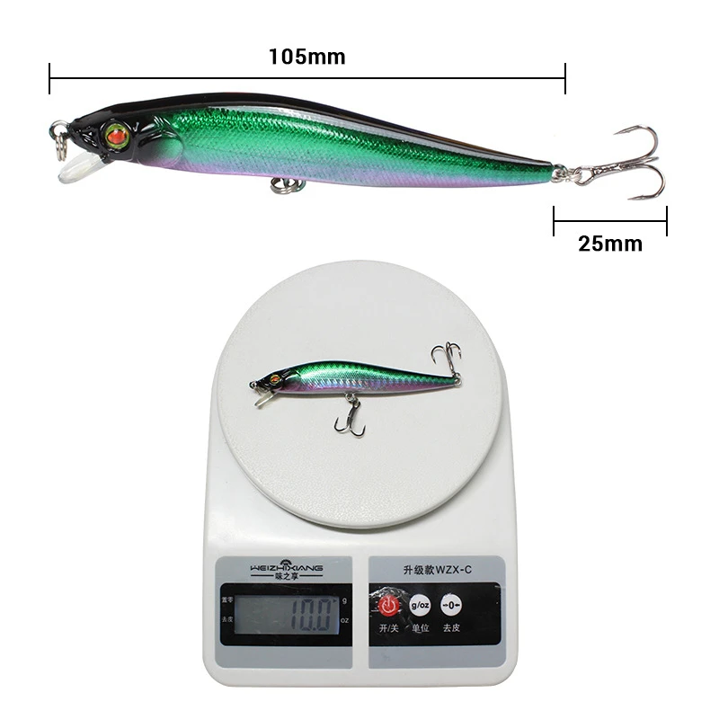 Floating  Minnow Fishing Lure 10.5cm 10g Bass Trolling Artificial Hard Bait Wobblers Lures Crankbait Pike Carp Fishing Tackle