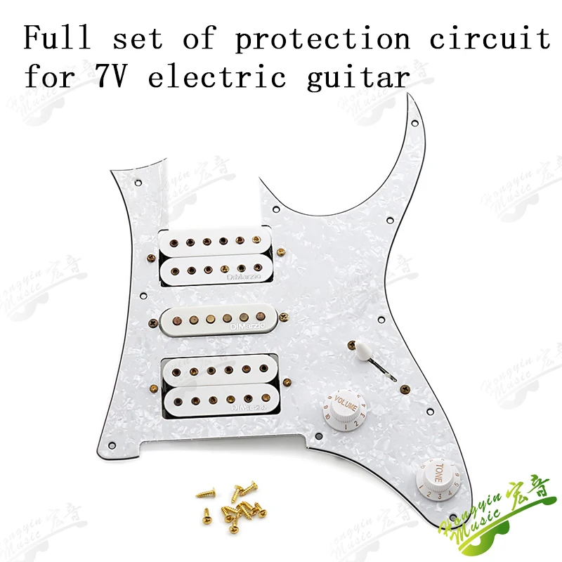 7V electric guitar accessories complete set of string buttons bridge button cap end nail line cover plate iron core cover rocker