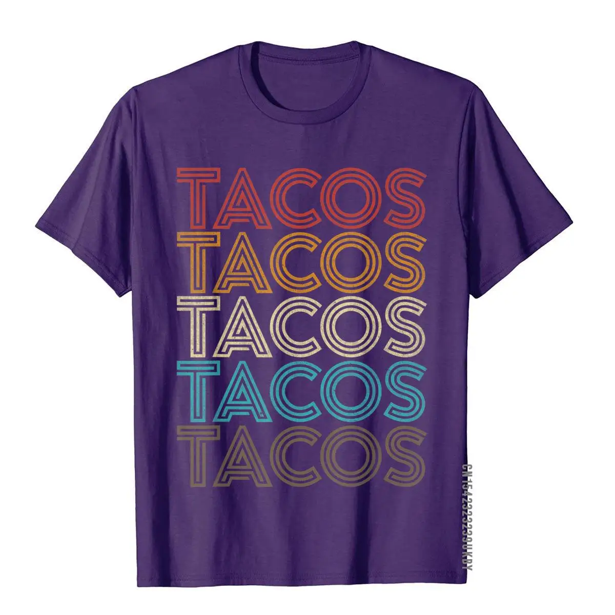 Retro Vintage Tacos Tuesday Mexican Food Party Funny Gift T-Shirt Comics T Shirts For Adult Cotton Tees Holiday Plain