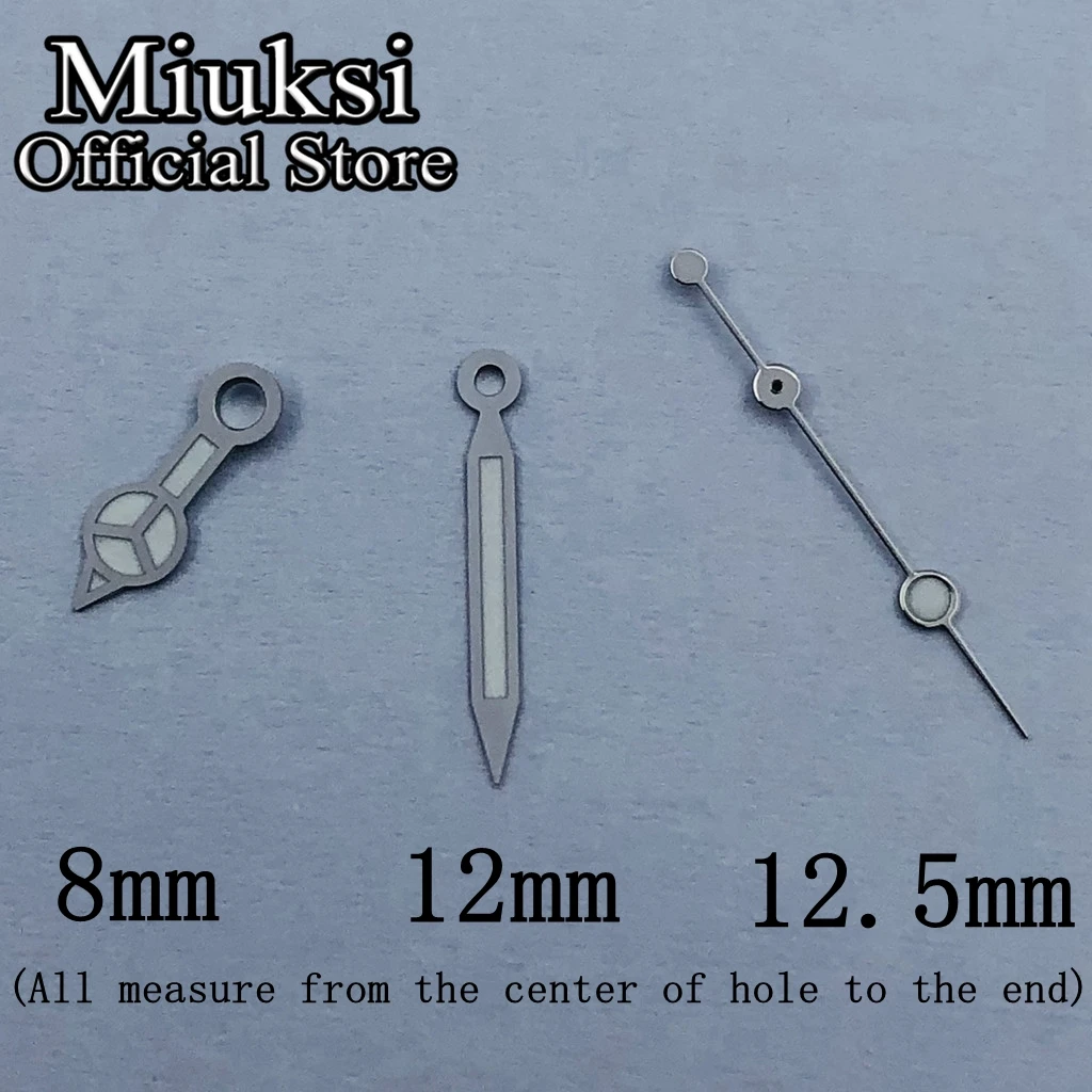 Miuksi silber uhr hände grün blau leuchtende hände fit NH35 NH36 ETA2824 2836 Miyota8205 8215 821A Mingzhu DG2813 3804 bewegung – Detail 1