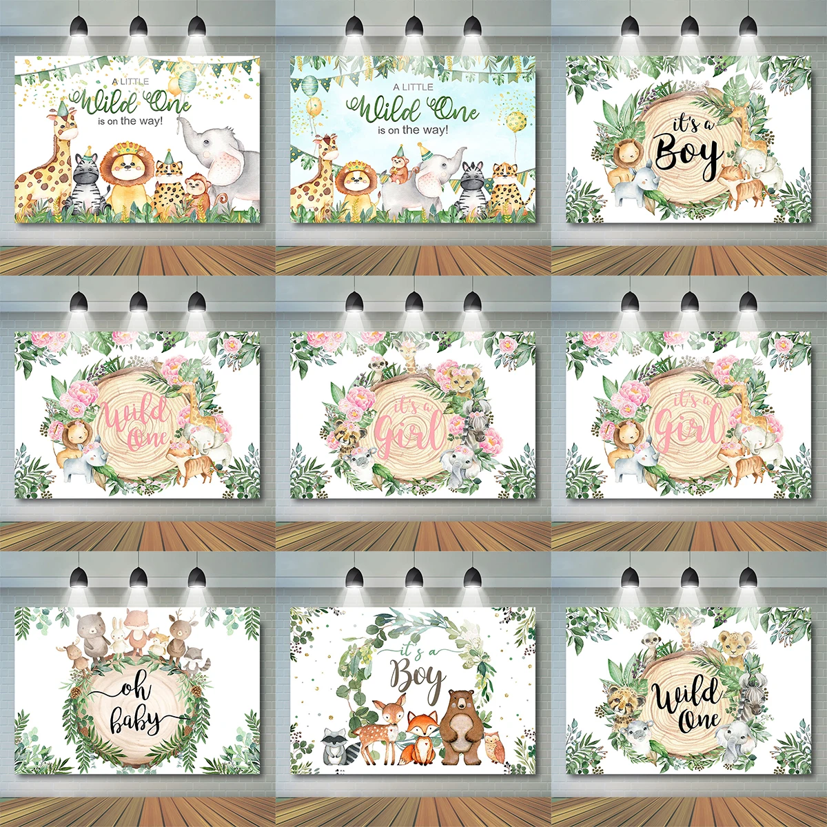 Wild One Baby Shower Party Decor Backdrop Boy Girl Kids Birthday Customize Name Photography Background Props Cake Smash Photo