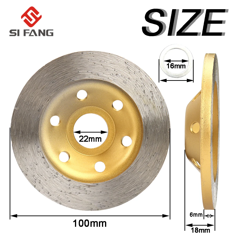 100Mm Kim Cương Đá Mài Đĩa Bát Hình Rổ Dáng Cốc Xay Bê Tông Đá Hoa Cương Đá Gốm Đĩa Cắt Dụng Cụ Điện
