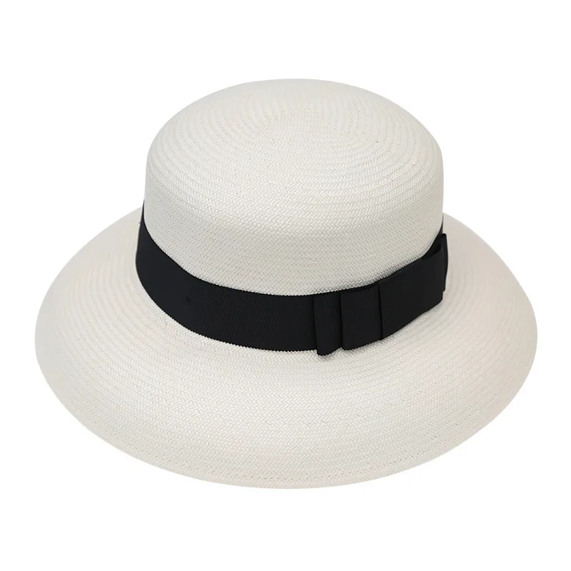 2021 Summer Straw Hat Sunscreen Sunshade French Hepburn Fashion Elegant Lady Hat Children's Japanese Paper Straw Hat