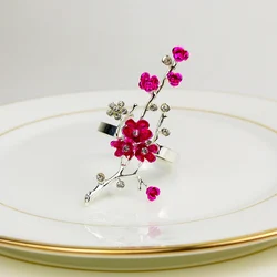 Plum blossom napkin ring, 10PCs, wedding decoration ring, table decoration