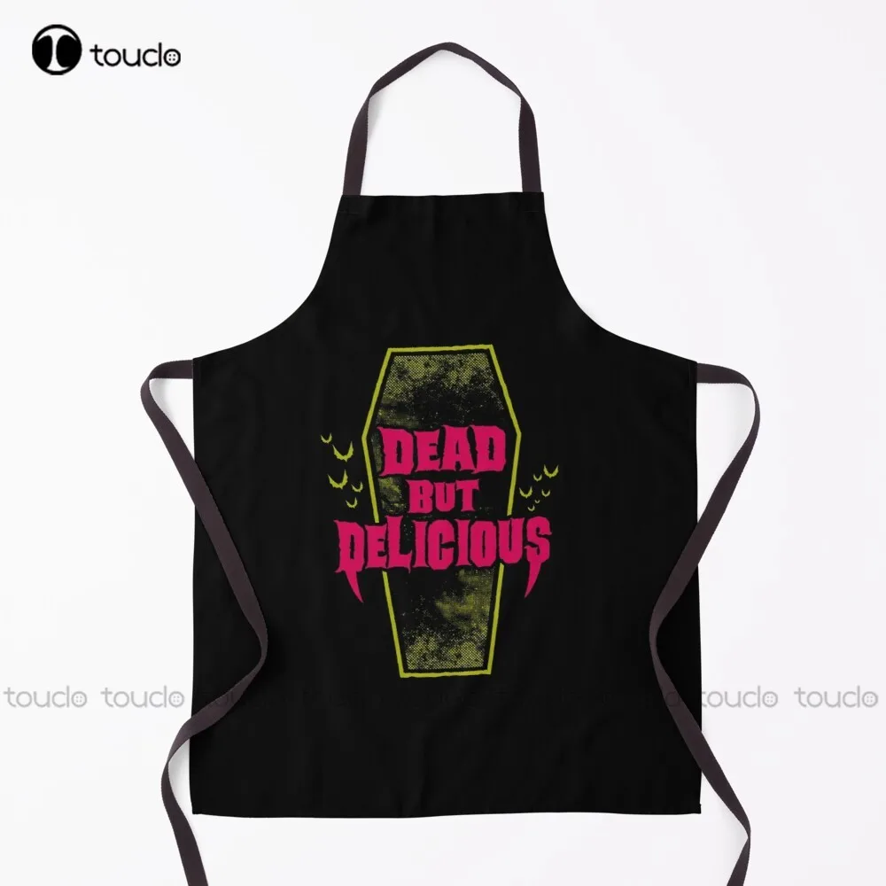 Dead But Delicious - Funny Goth Vampire Quote Apron Mens Apron For Women Men Unisex Adult Garden Kitchen Apron