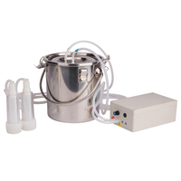 5L Electric Milking Machine for Goat 220V Pulsating Milking Machine Stainless Steel Milker Bucket Farm Livestock Tool