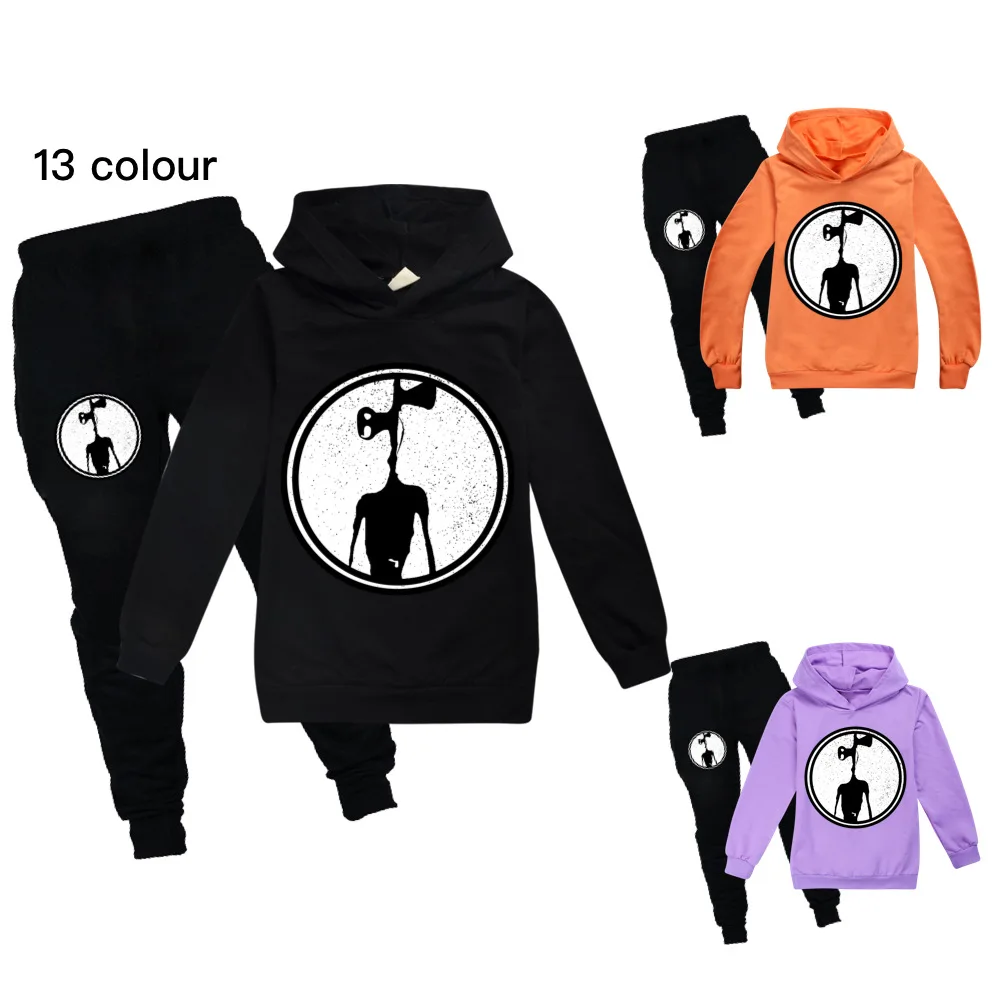 

Spring Girls Sweatershirt + Casual Pants Set Baby Kids Fashion Hooded T Shirt Trouster Suit Siren Head Girl Long Sleeve Tops 10