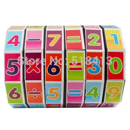 Figure Cube Kids Math Puzzle Toy Spell The Answer Can Be Addition Subtraction Multiplication And Division Educational Unisex