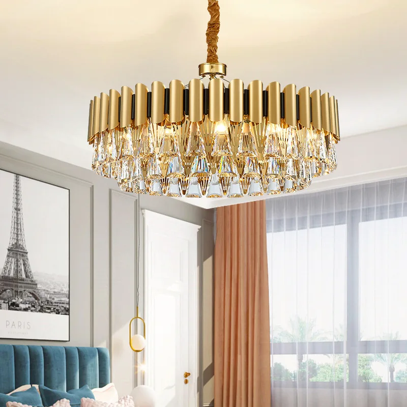 

Simple Modern Art Crystal Bedroom Chandelier Dining Room Clothing Shop Cafe Home Decorate LED Lamp Fixture