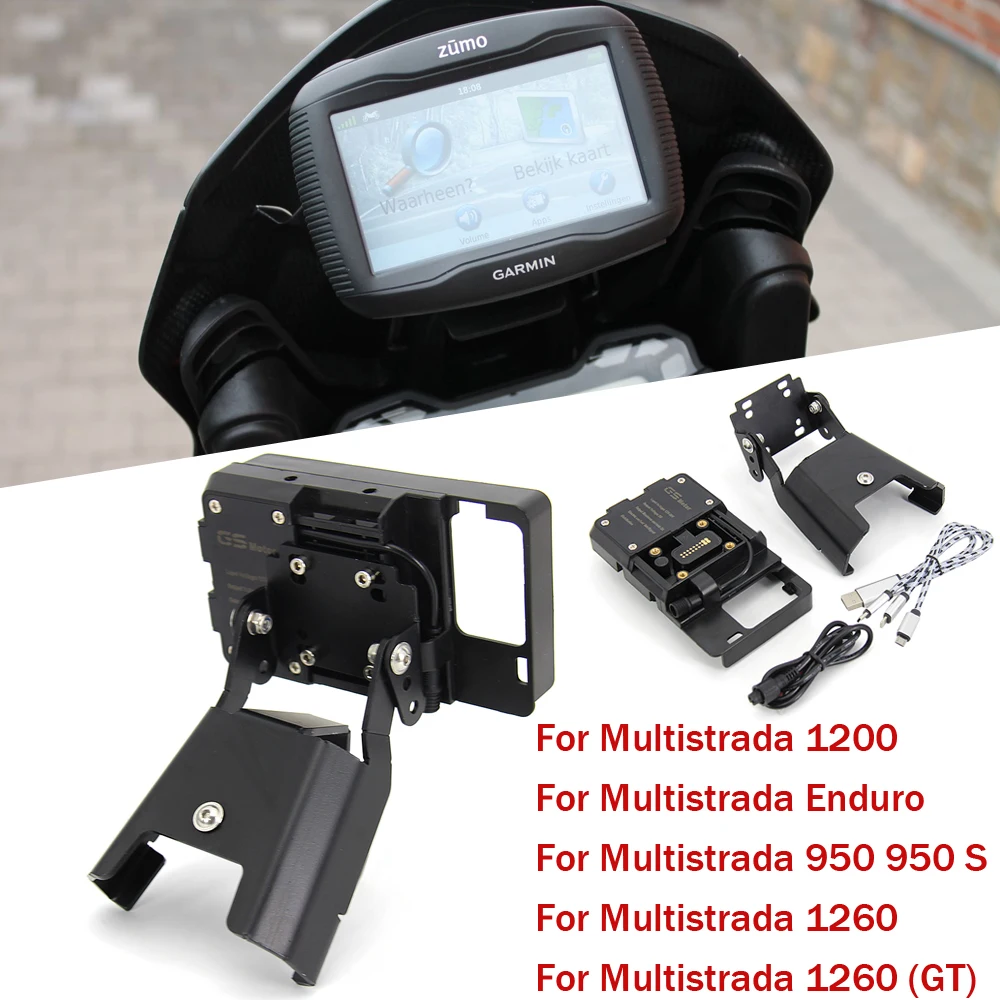 

For Ducati Multistrada 1200 Enduro 950 950S 1260 1260GT phone holder Windshied Mount Navigation Bracket GPS Smartphone Holder