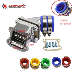 Alconstar- 35mm Intake Manifold Pipe For DIO50 AF17 AF18 AF27 AF28 For HONDA 100 50cc 90cc 2 Stroke Motorcycle Carburetor