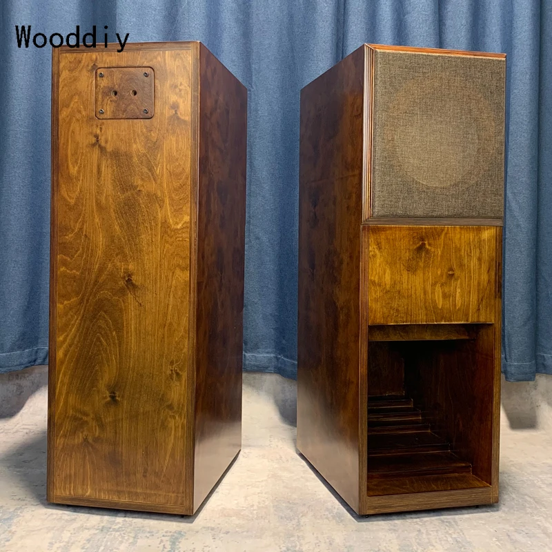 Wooddiy 8 Inch One Pair Speaker Empty Cabinet Fostex Fe208NS Shell Floor Box Labyrinth Full-range Acoustic Box