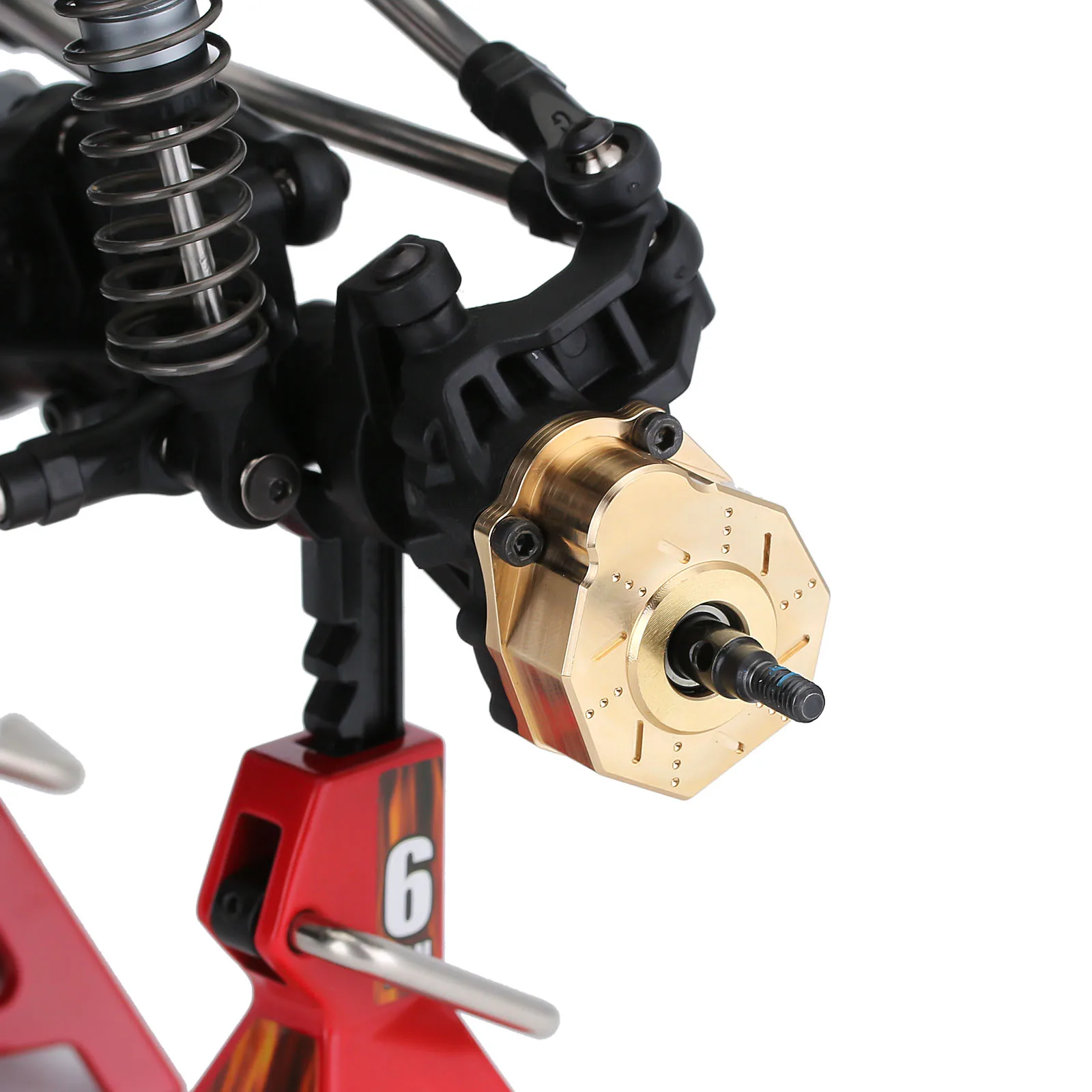 INJORA Schweres Messing Gegengewicht Portalantriebsgehäuse Stoßstangenhalter Achshalterung für RC Crawler TRX4 TRX-4 TRX6 Upgrade-Teile – Detail 27