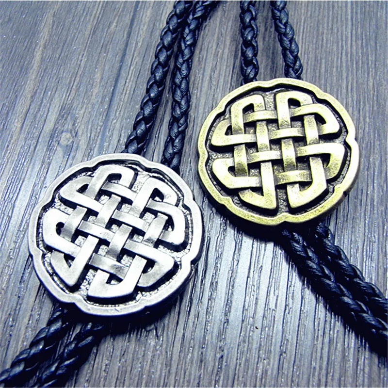 Bolo tie New retro shirt chain lucky knot collar necklaces long neckties pendant