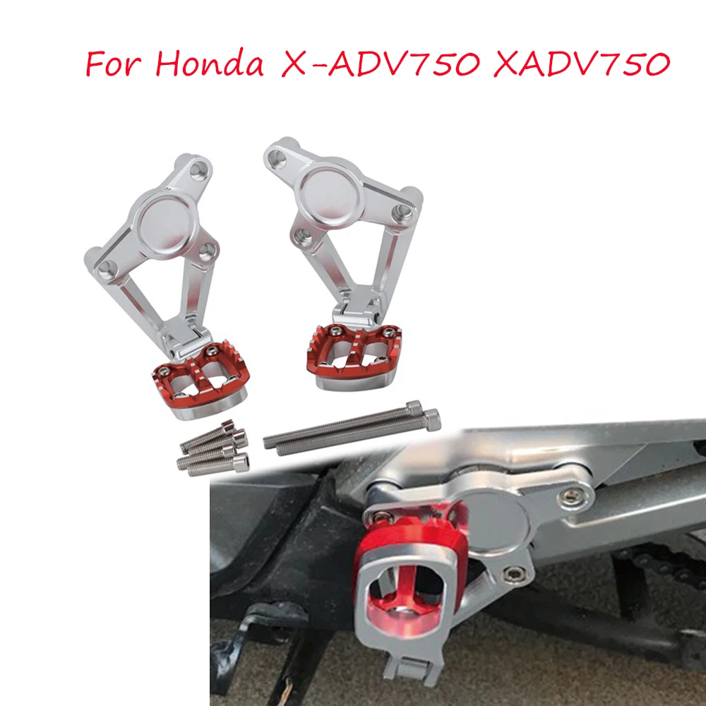 

For HONDA X-ADV XADV X ADV 750 2017-2018 Motorcycle accessories Folding Rear Foot Pegs Footrest Passenger